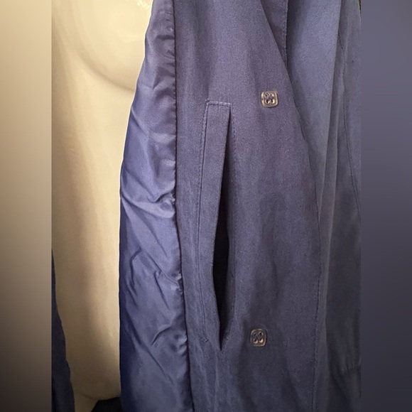 Women’s~ LONDON FOG~ Blue Micro Suede Rain Repellent Jacket~Petite M~013 - Picture 10 of 14